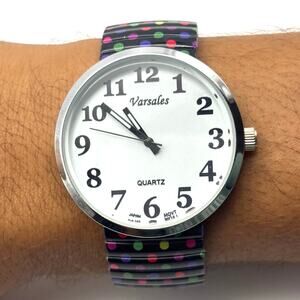 Varsales Ladies Silver Pok A Dot Watch